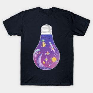 Space twilight lightbulb - Cosmic T-Shirt